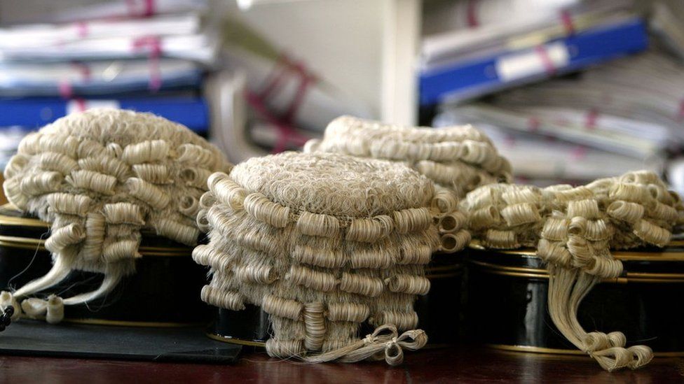 Judge wigs in a row