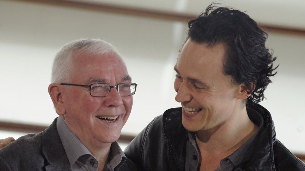 Terence Davies pictured with actor Tom Hiddleston