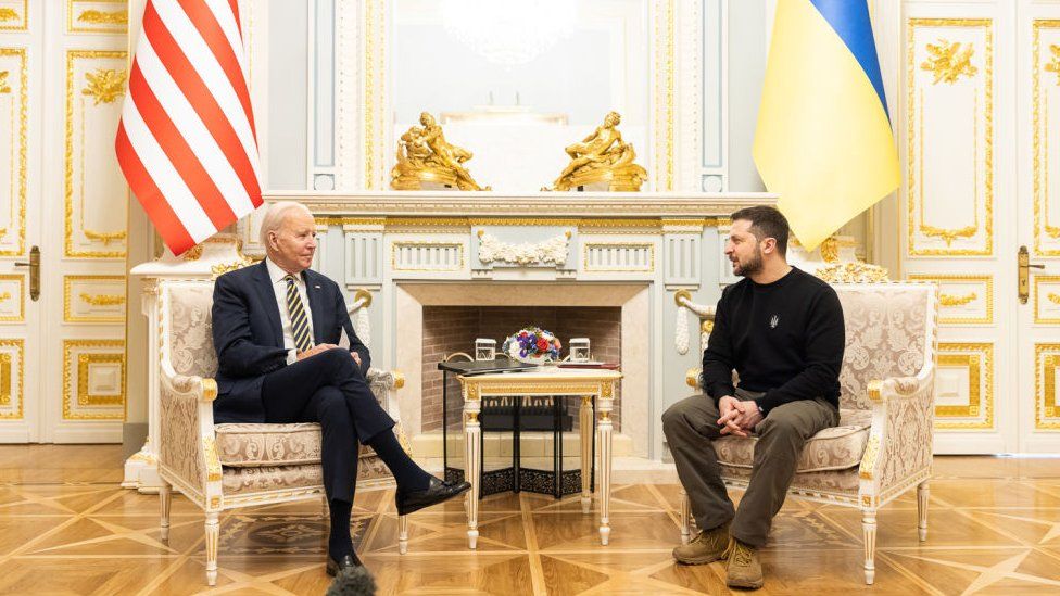 US President Joe Biden Met Ukrainian President Zelensky In Surprise ...