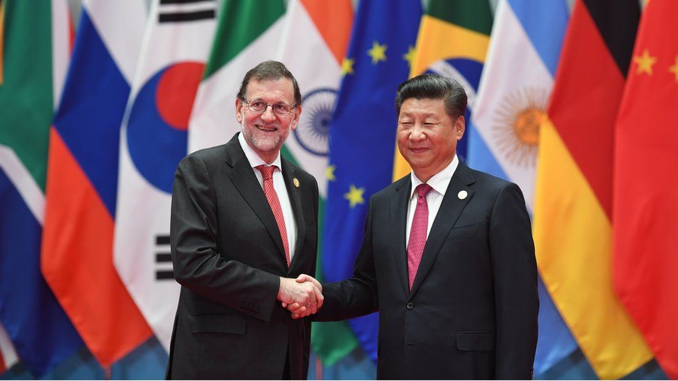 Mariano Rajoy and Xi Jinping