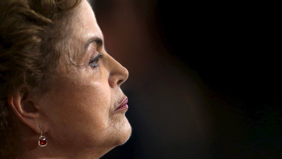 Brazil"s President Dilma Rousseff attends a news conference at the Planalto Palace in Brasilia, Brazil March 16, 2016.