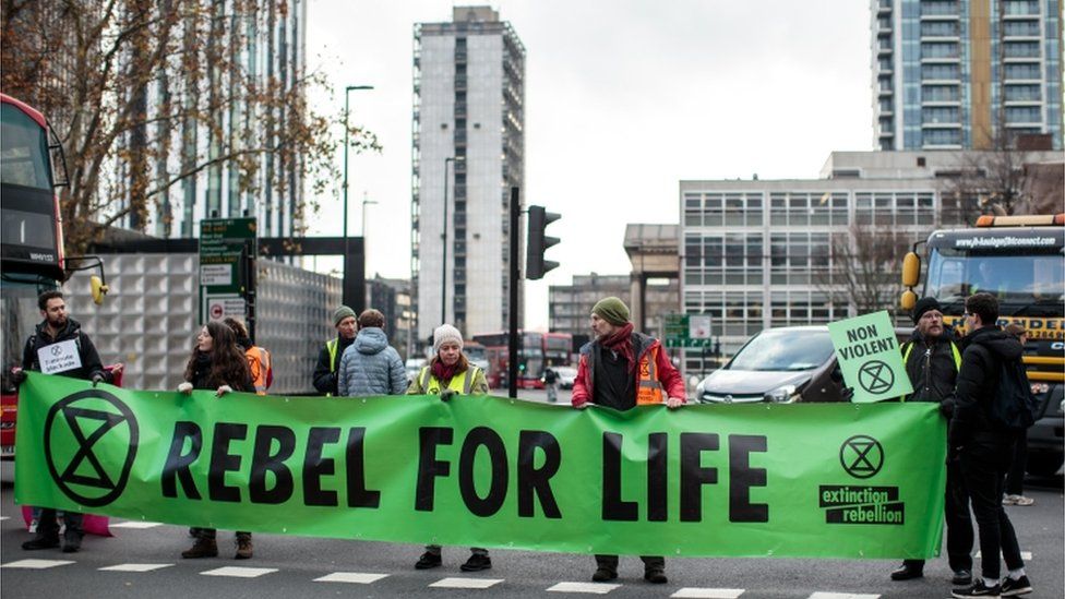 Extinction Rebellion Protests Block London Bridges - BBC News