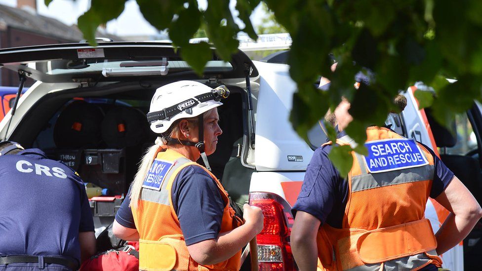 Search and Rescue workers in Ballymena