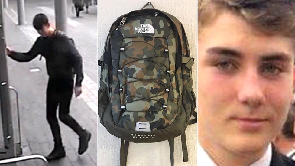 Liam Smith and backpack