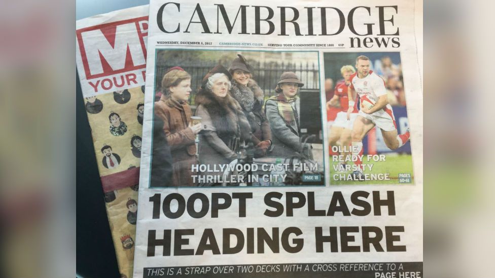 Cambridge News front cover