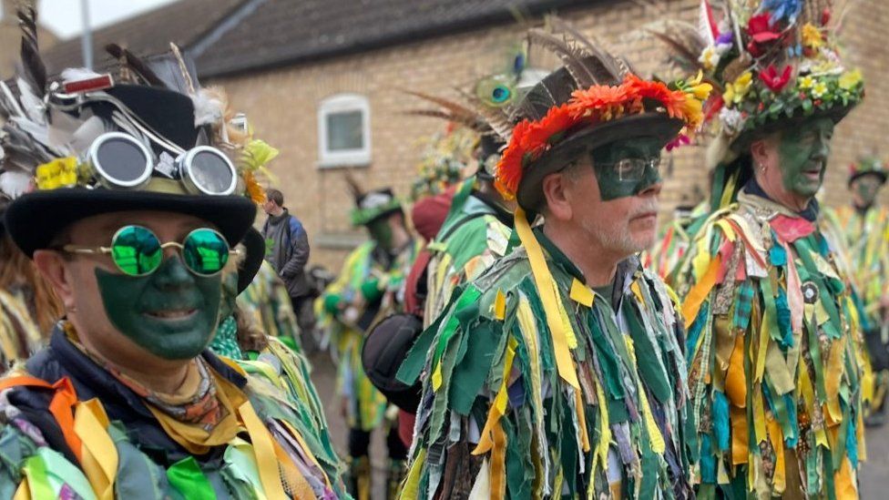 Performers at Whittlesey Straw Bear Festival