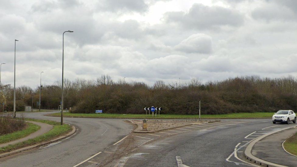 Roundabout at the A15 south of Langtoft