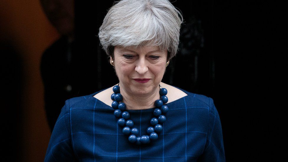 British Prime Minister Theresa May in Downing Street