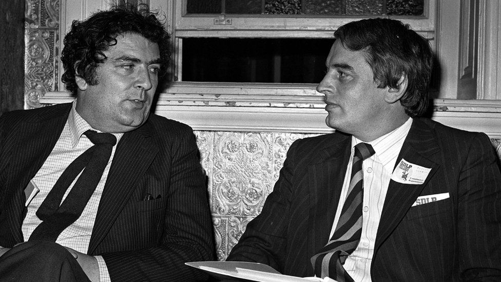 Austin Currie and John Hume