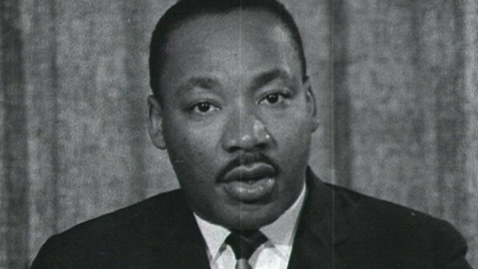 Martin Luther King speaking in London for the first time in October 1961, at Bloomsbury Central Baptist Church.