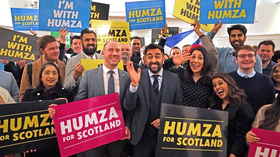 humza yousaf and supporters