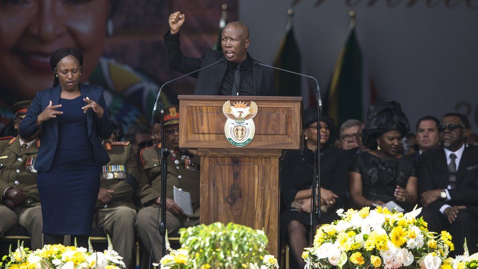 Julius Malema at Winnie Mandela's funeral
