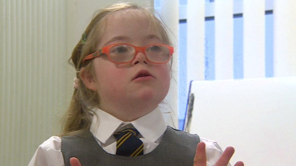 Six-year-old Elinor Curtis has Down's syndrome