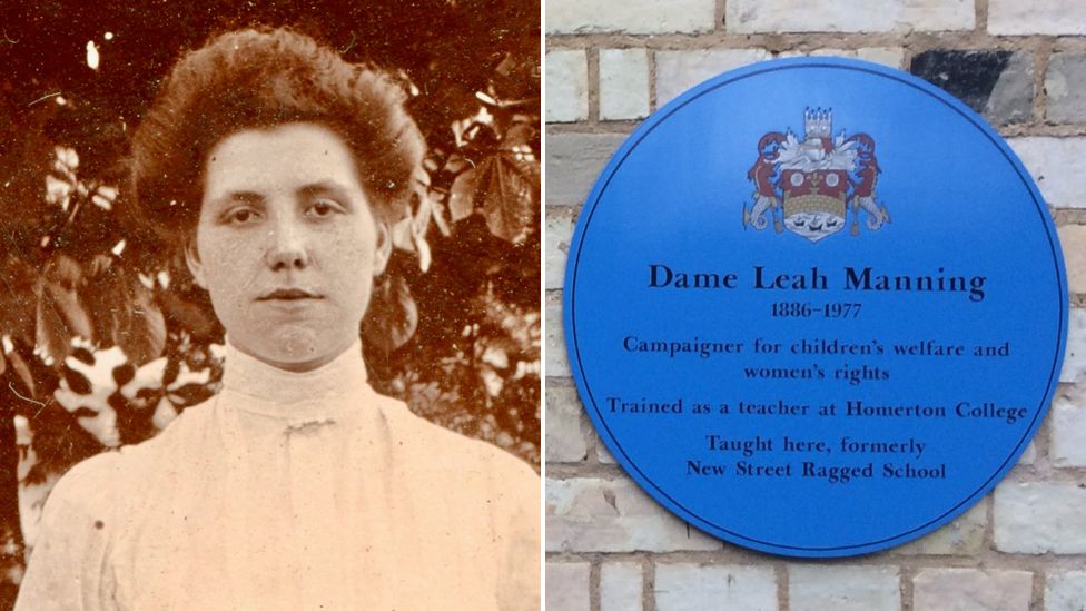 Leah Manning and blue plaque