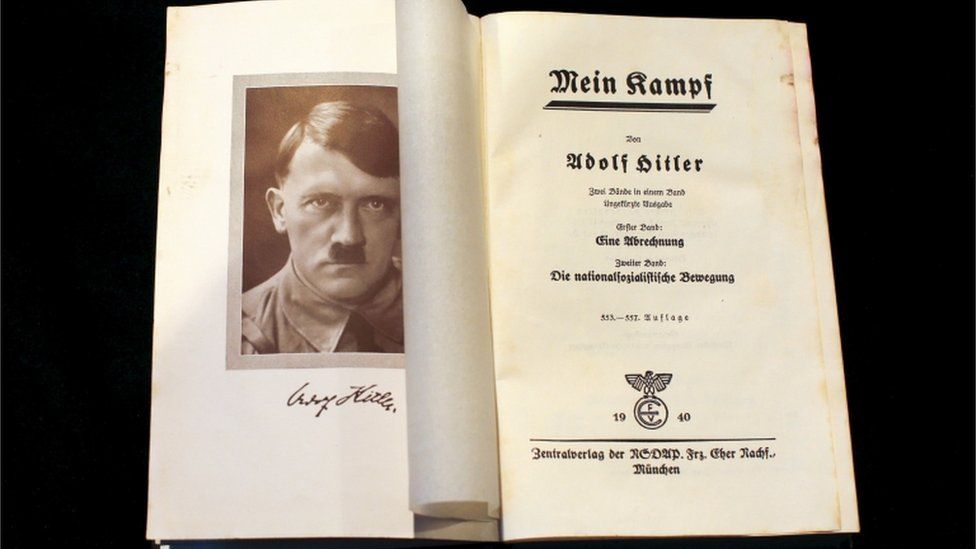 A copy of Adolf Hitler"s book 'Mein Kampf'