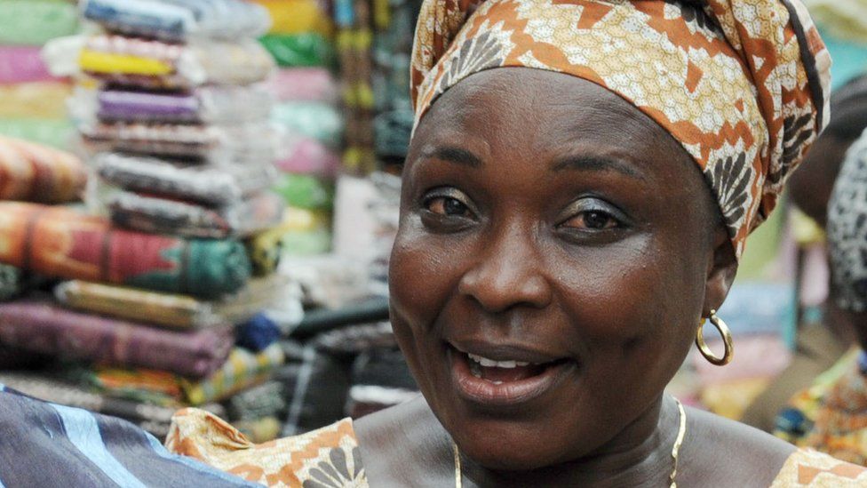 A woman in a market in Lagos, Nigeria