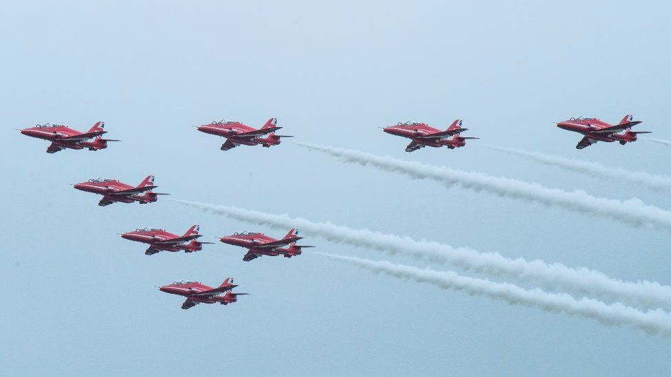 Red Arrows at IWM Duxford air show