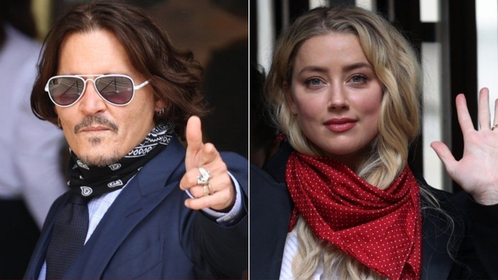Composite image of Johnny Depp and Amber Heard