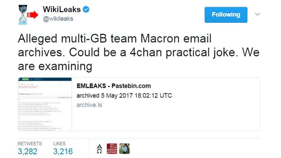Alleged multi-GB team Macron email archives. Could be a 4chan practical joke. We are examining