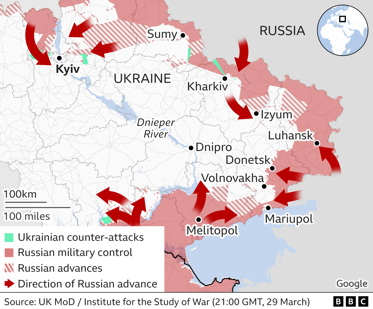 Ukraine war in maps: Tracking the Russian invasion - BBC News