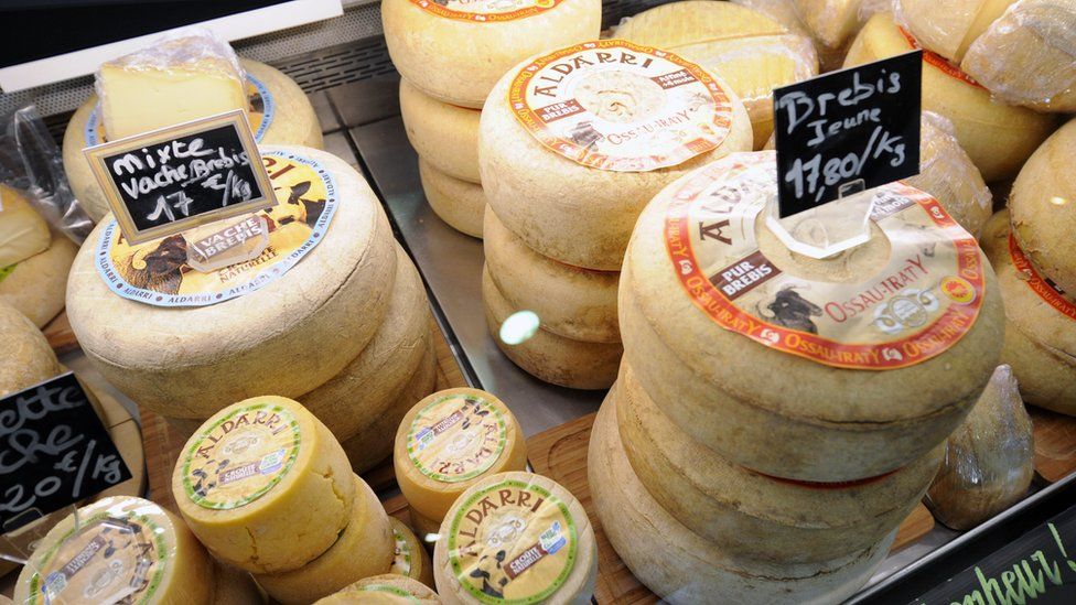 A cheese counter
