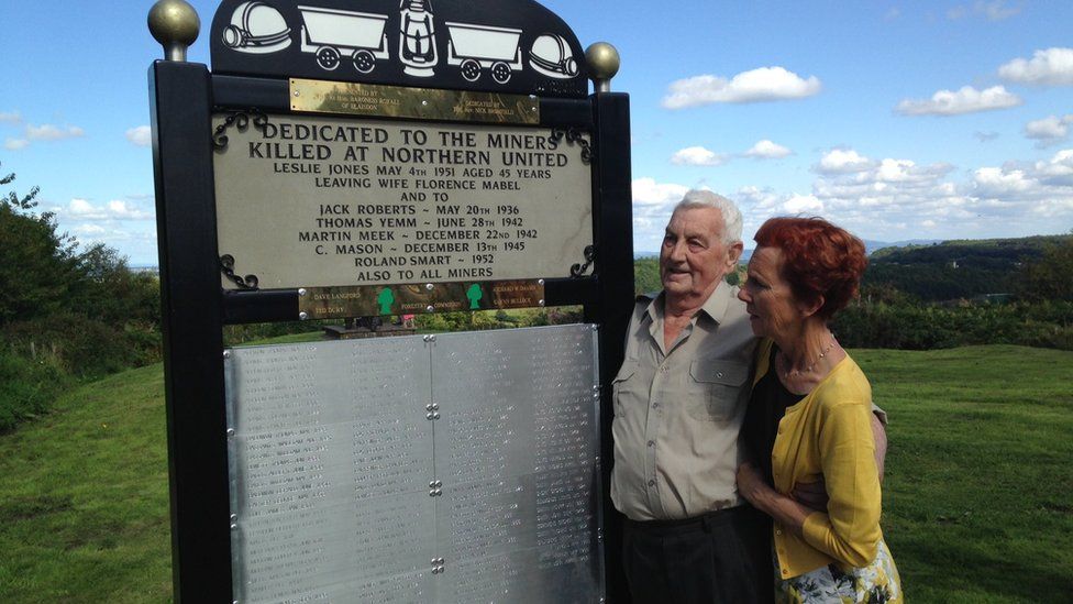Ernie Hughes and Baroness Royall at the memorial