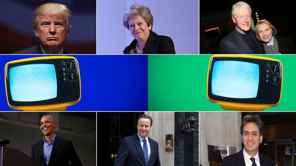 Politicians and TV montage
