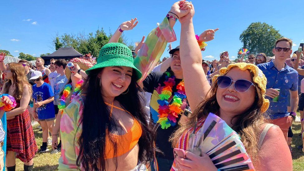 People celebrating at the Pride Day Festival