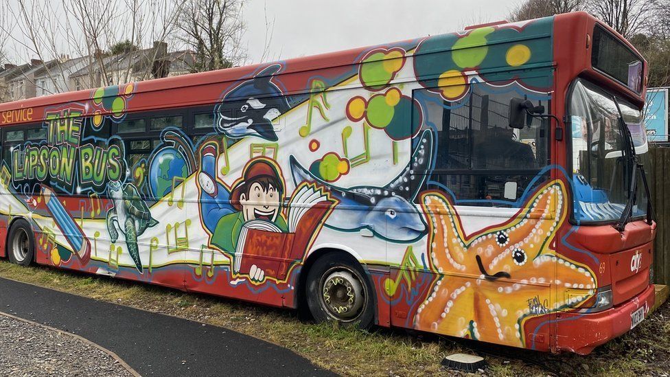 Lipson Vale Plymouth school turns donated bus into music classroom