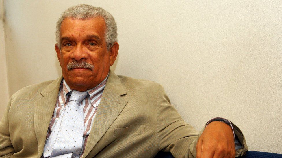 Author Derek Walcott attends the 12th day of La Milanesiana 2008 at Teatro Dal Verme July 8, 2008 in Milan, Italy.
