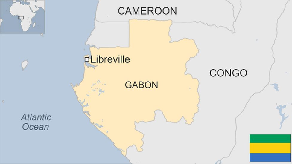 Map of Gabon