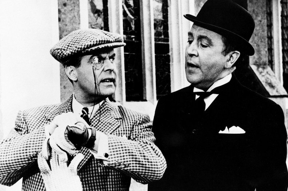 Ian Carmichael and Dennis Price in The World of Wooster in the 1960s