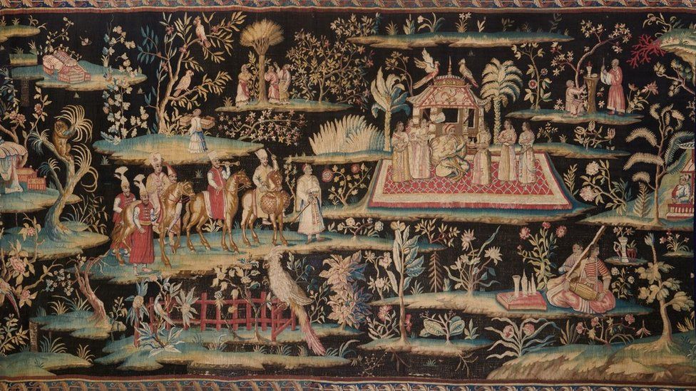 Centuriesold Hampshire tapestries to be washed in Belgium BBC News