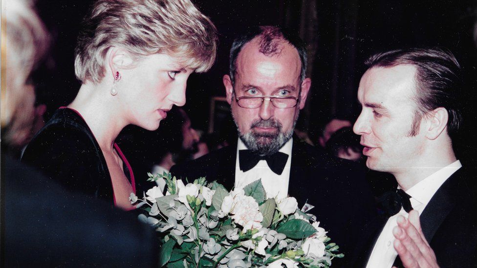Princess Diana was a very public supporter of AIDS charities and in the late 1980s. She is seen in this photograph talking to Derek OGG, QC, co-founder of Scottish Aids Monitor (SAM)