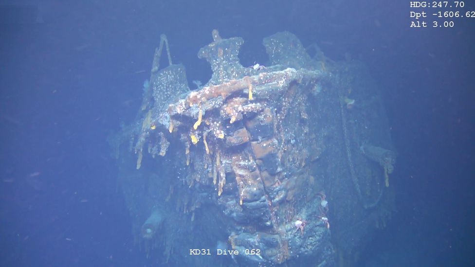 View of the wreck of SMS Scharnhorst