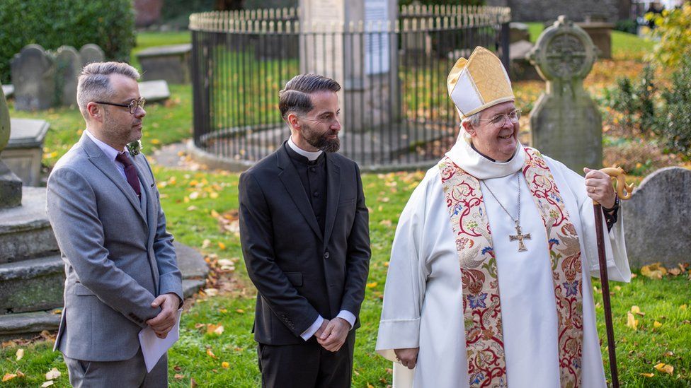 Father Lee Taylor, Fabiano Da Silva Duarte and Right Rev Gregory Cameron