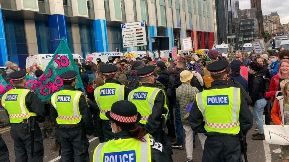 Trainee Police Officers Were Deployed During COP26 - BBC News