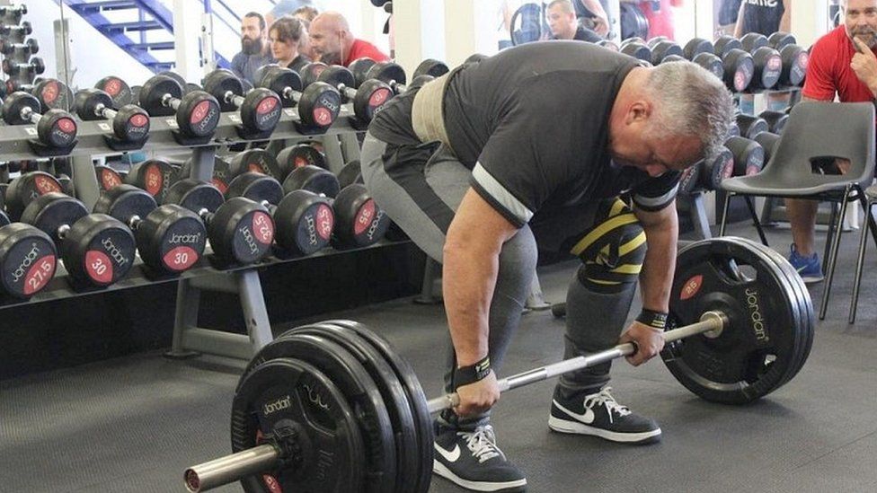Sgt Matt Ratana at a weightlifting competition in 2016