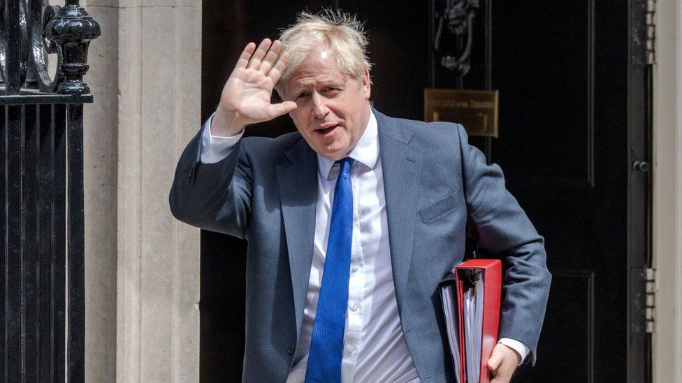 Boris Johnson leaving for Prime Minister's Questions