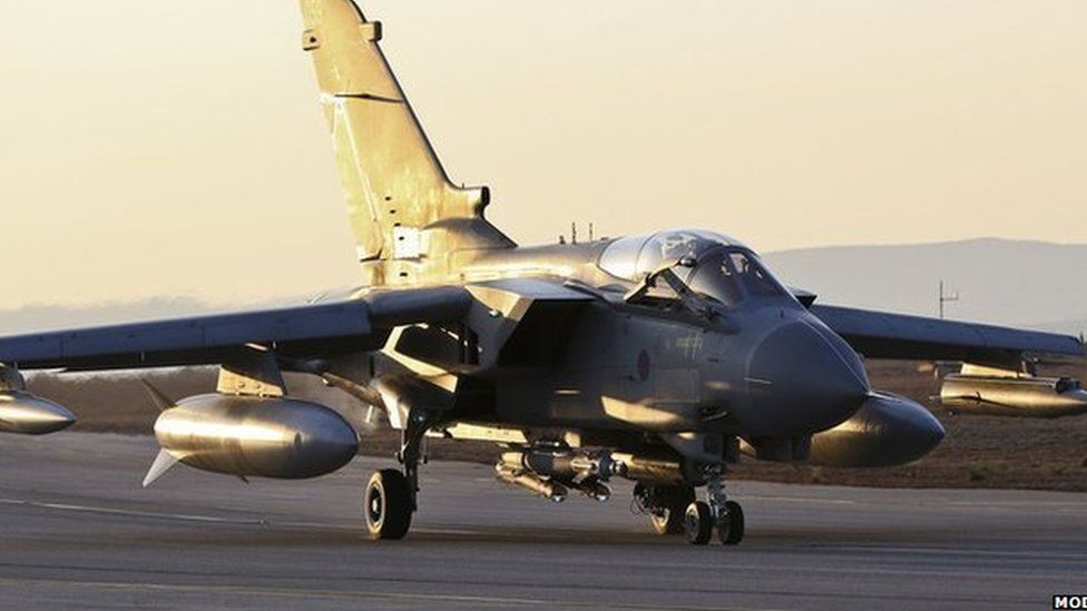 RAF Tornado GR4 returning to RAF Akrotiri in Cyprus after an armed mission in Iraq