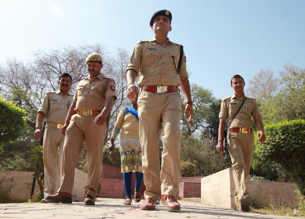 Each squad includes four male uniformed officers and one women officer in plain clothes