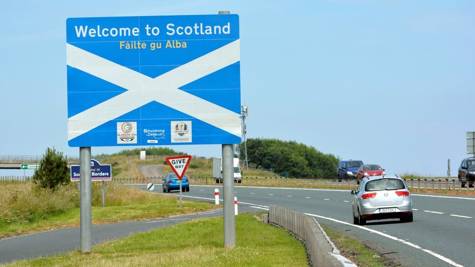 Scottish border sign