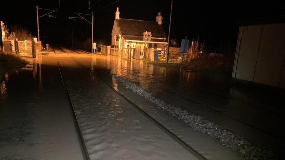 Flooding on East Coast main line