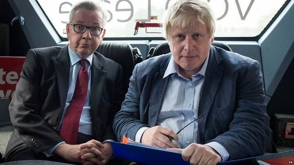 Boris Johnson with Michael Gove during the 2016 referendum campaign