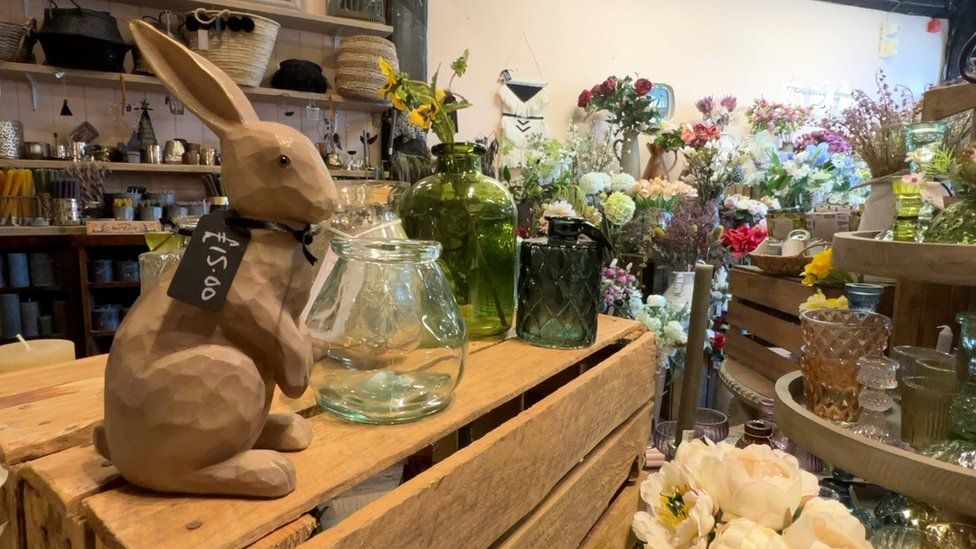 Interior decor objects in Jade Oliver's shop
