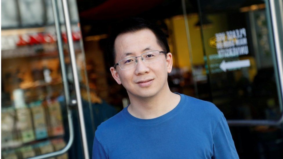 Zhang Yiming, founder and global CEO of ByteDance, the Chinese company which operates TikTok