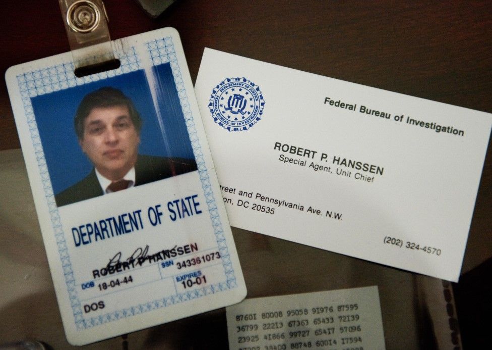 Hanssen's identification and business card