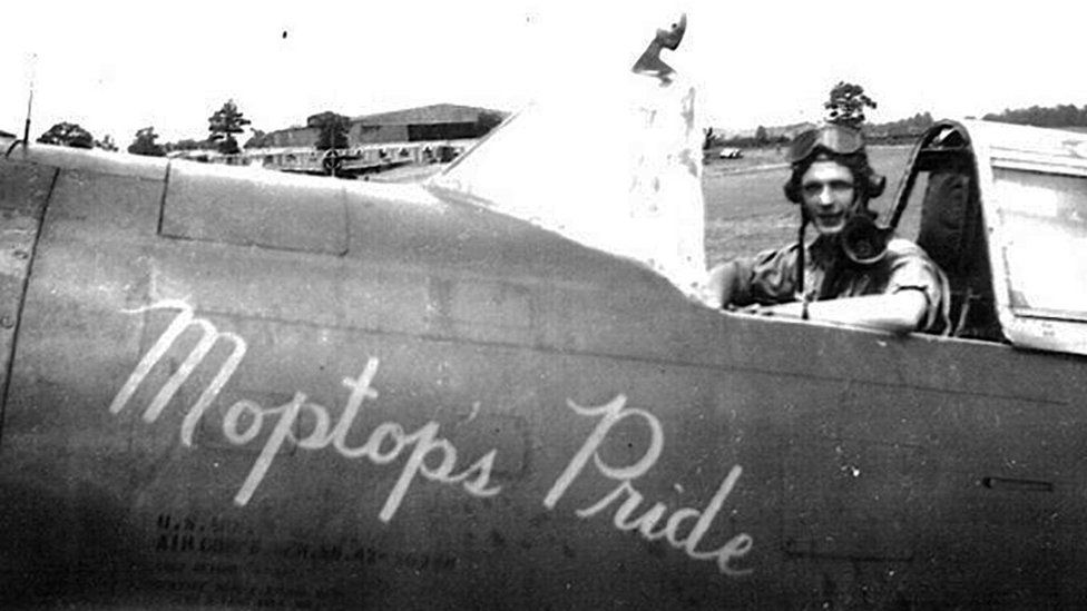 Lt Col Timony in his plane