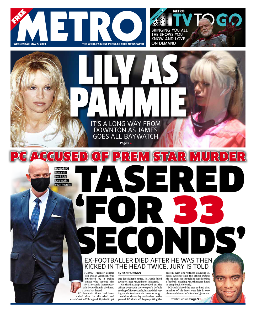 Metro front page