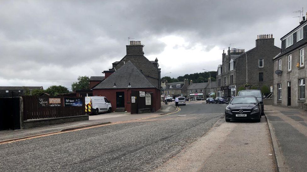 The pedestrian was struck near the Staging Post pub on Old Meldrum Road